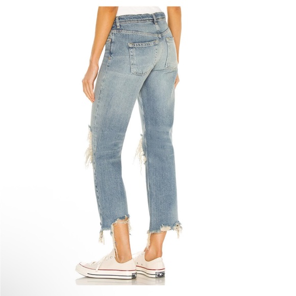 Free People Denim - Free People Maggie mid-rise straight-leg distressed Jeans Size 27